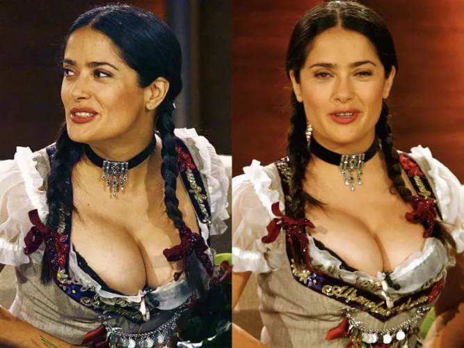 Salma Hayek, Dirndls are made for her