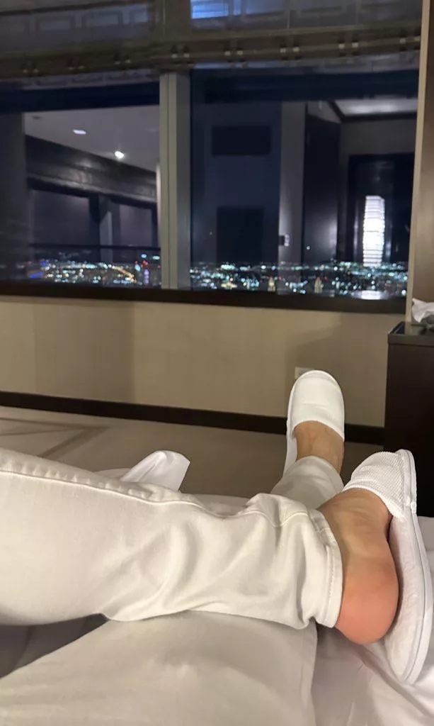 Slowly take the slippers off then lick