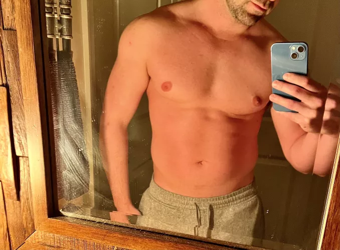 Sore after my workout. Rub me down, bro? [30]