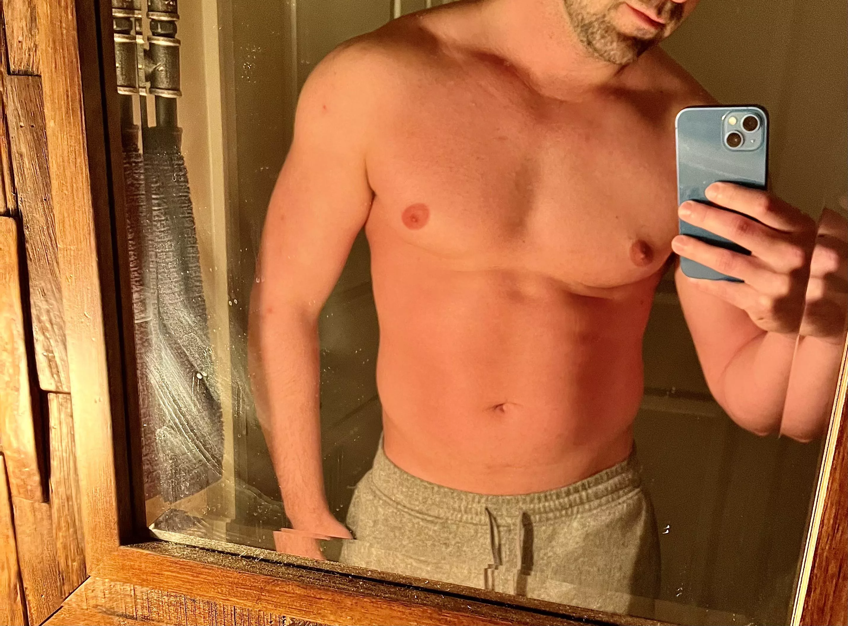 Sore after my workout. Rub me down, bro? [30]