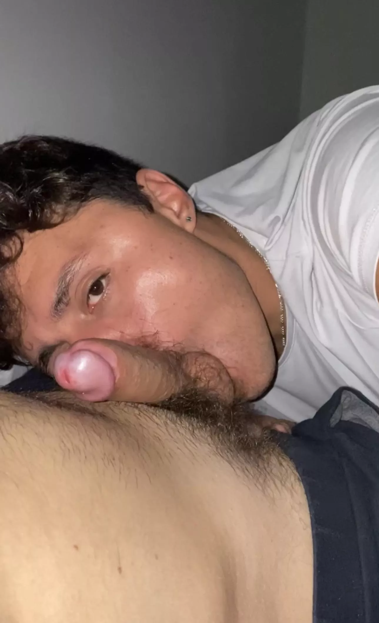 The taste of these balls. 🥵 This is how I go to sleep every night with a cock in my mouth