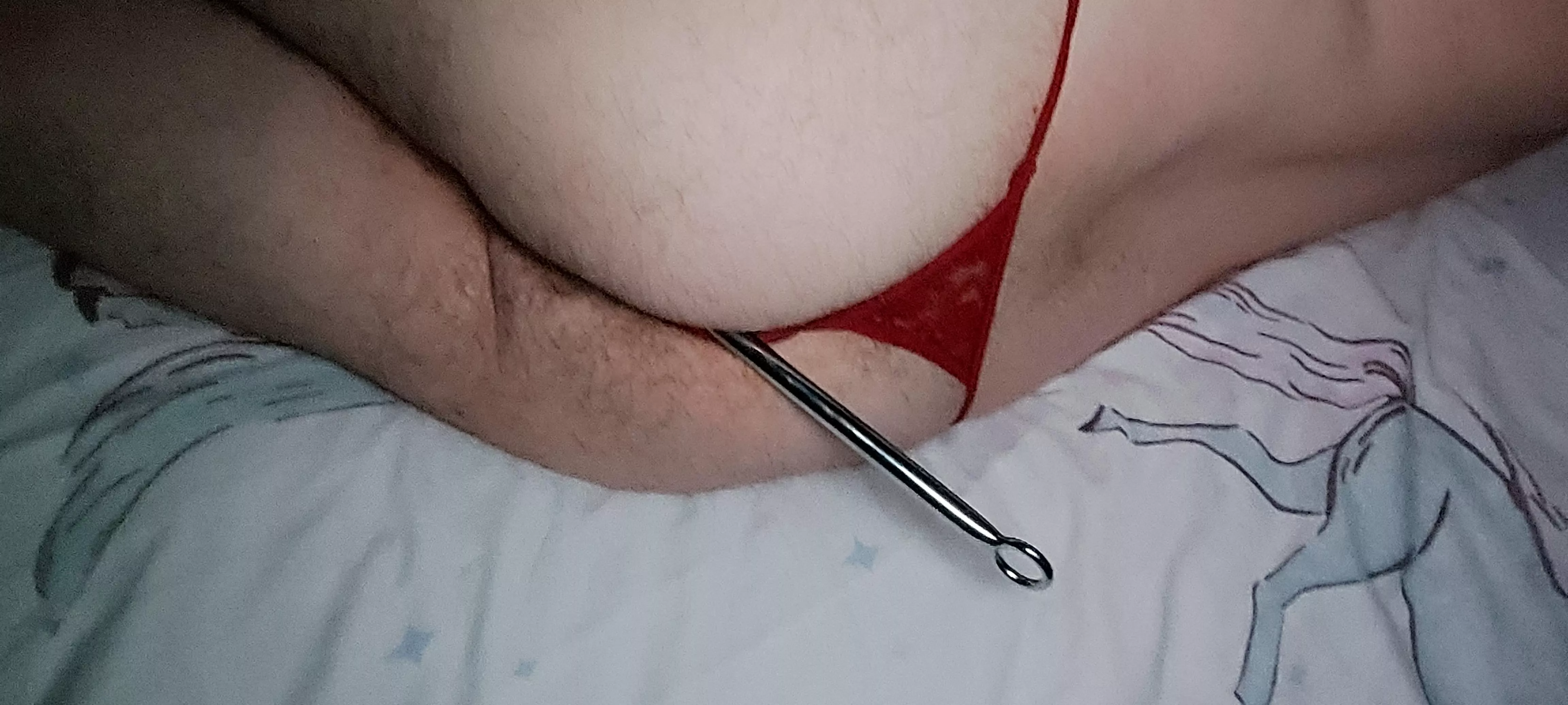 Anal hook in sexy thongs