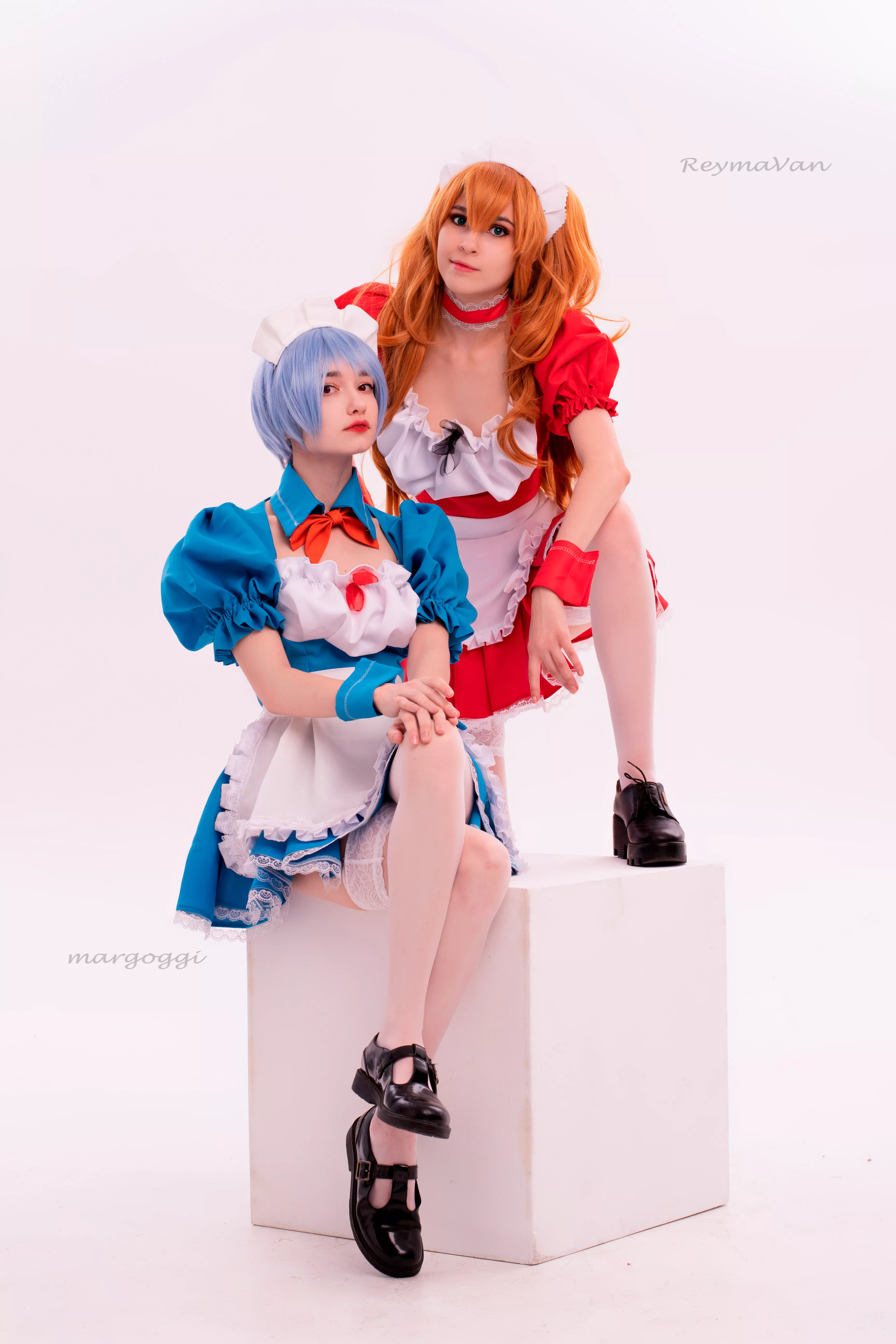 Asuka Langley by ReymaVan | Rei Ayanami by Margoggi