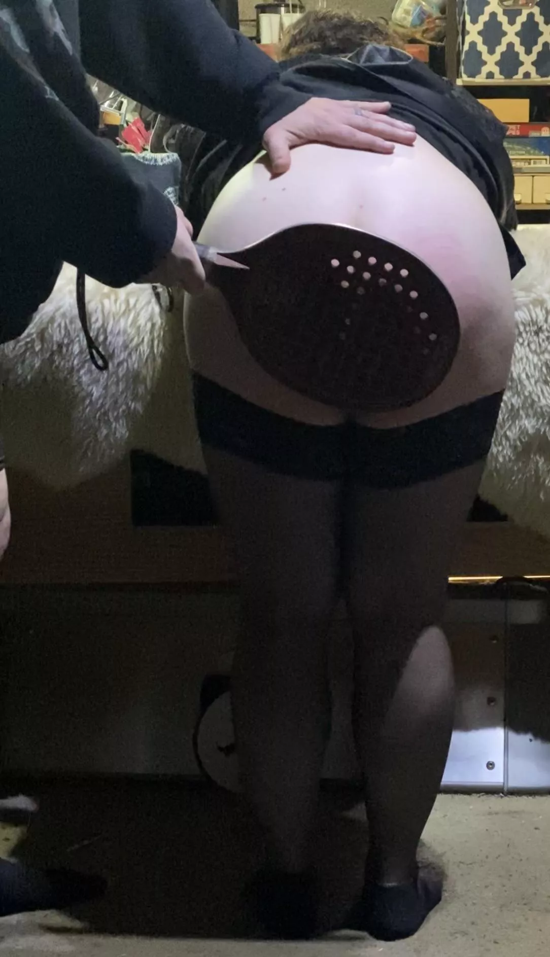 Daddy likes to make sure I don’t run away when he spanks me