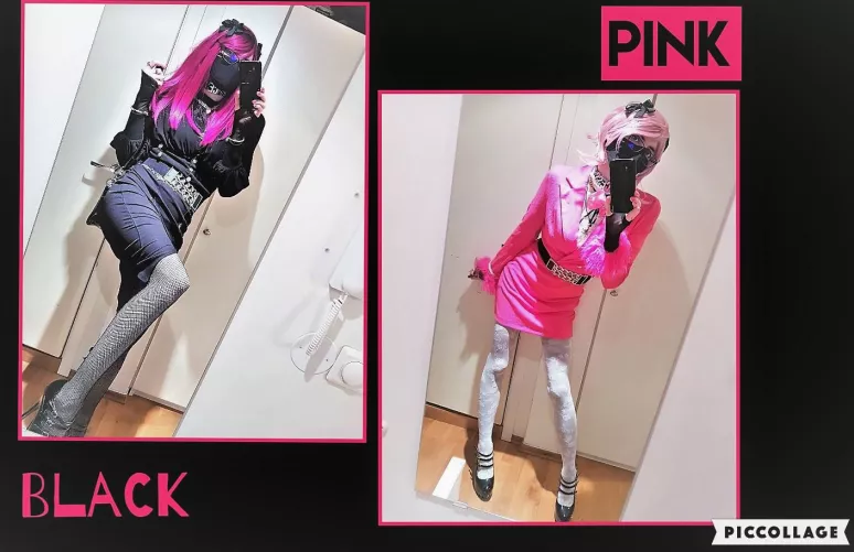 Double outfit today, Black or Pink !?