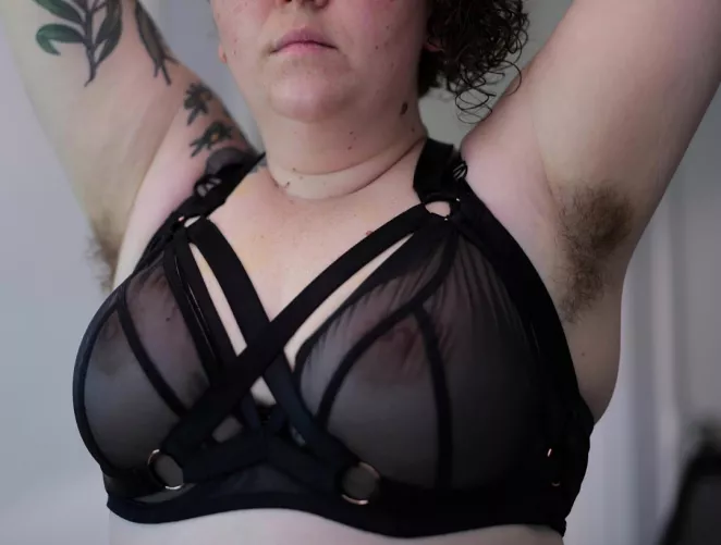 Hairy armpits and black lingerie anyone?