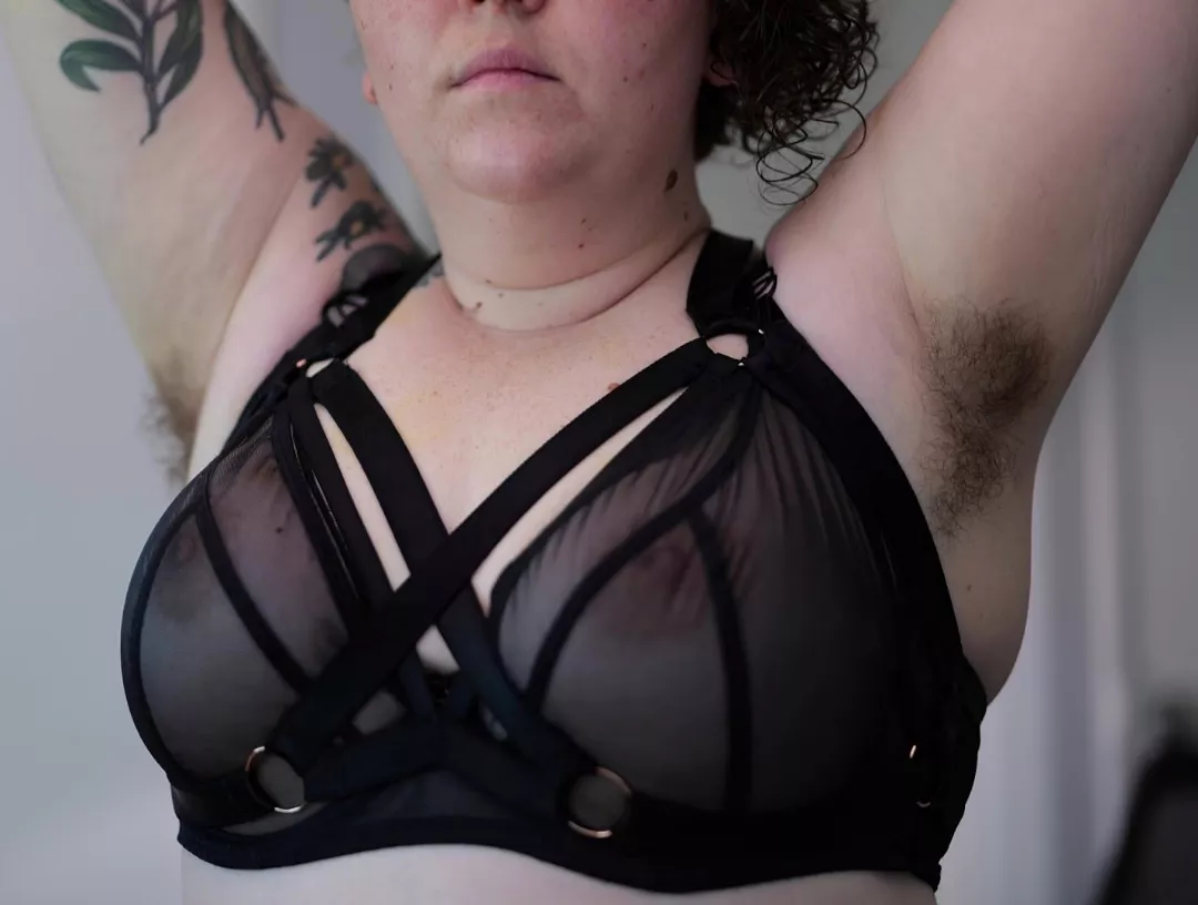Hairy armpits and black lingerie anyone?
