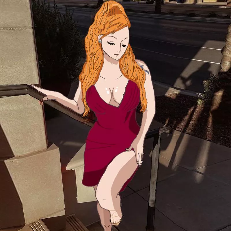 I drew Nami as an Instagram Model (OC)