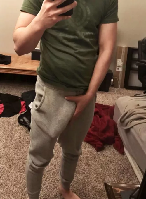 I love having a big dick but damn it can be hard to hide sometimes