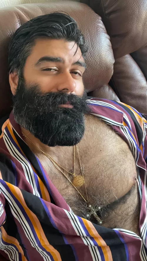 Just combed my chest hairs back into place, hashtag living my best life