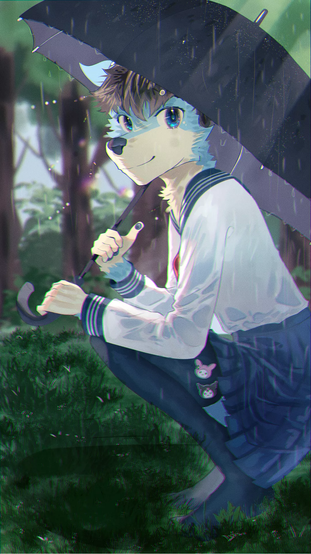 never seen furries in a sailor uniform before so i decided to drew one!