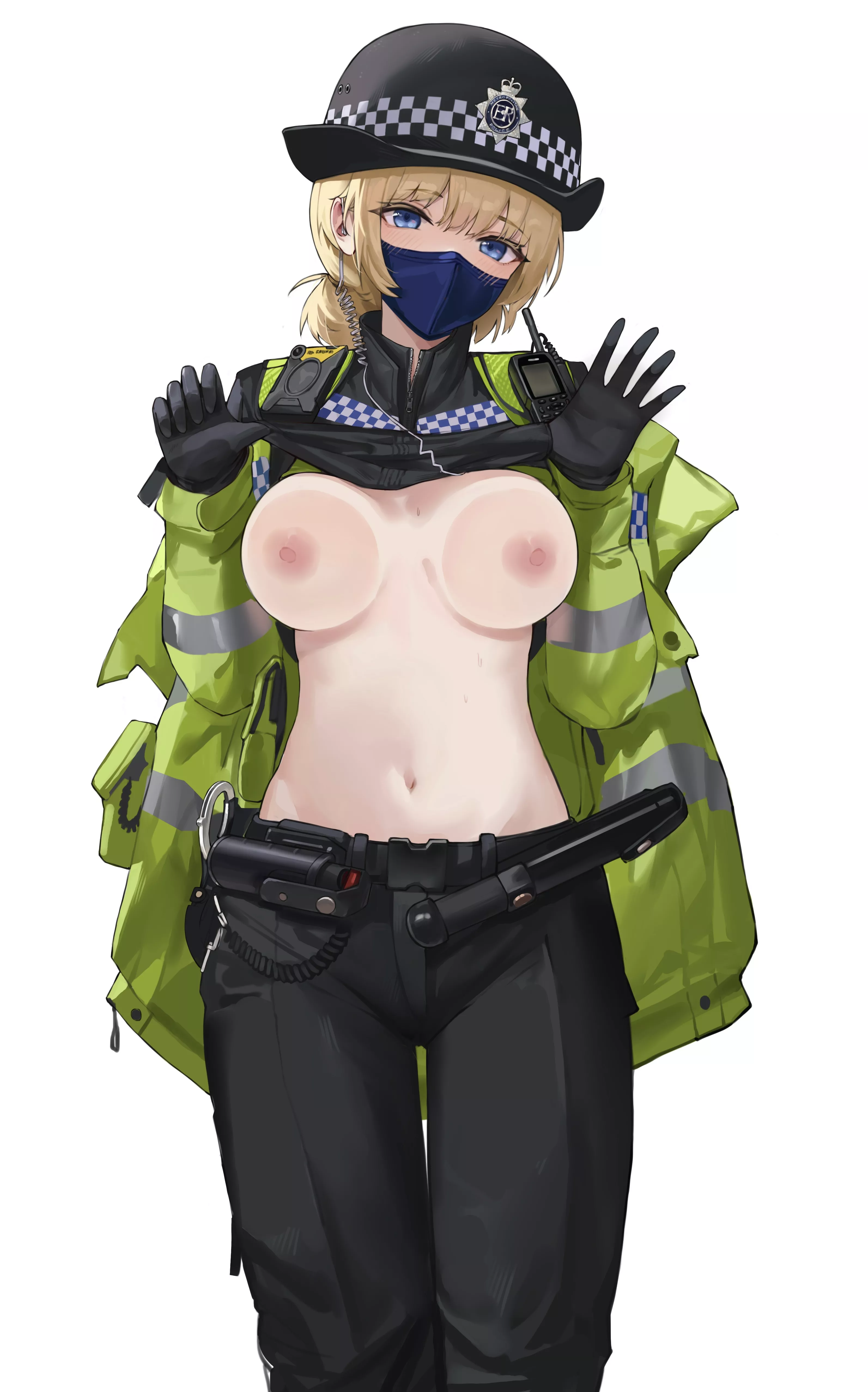 Officer flashing