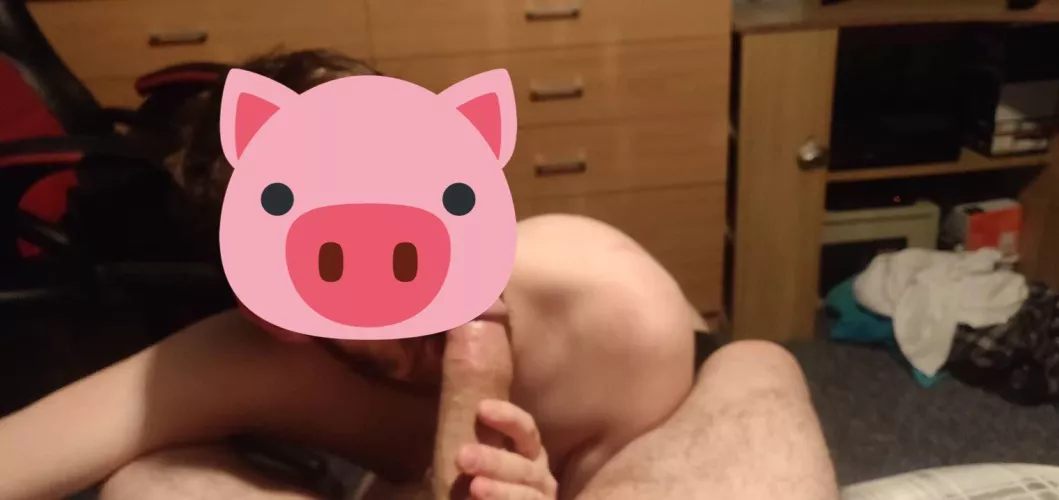 On my knees where I belong sucking cock🍆😈