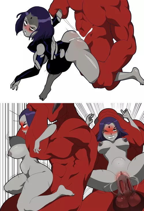 Raven pounded by demon (MeteorREB0RN)