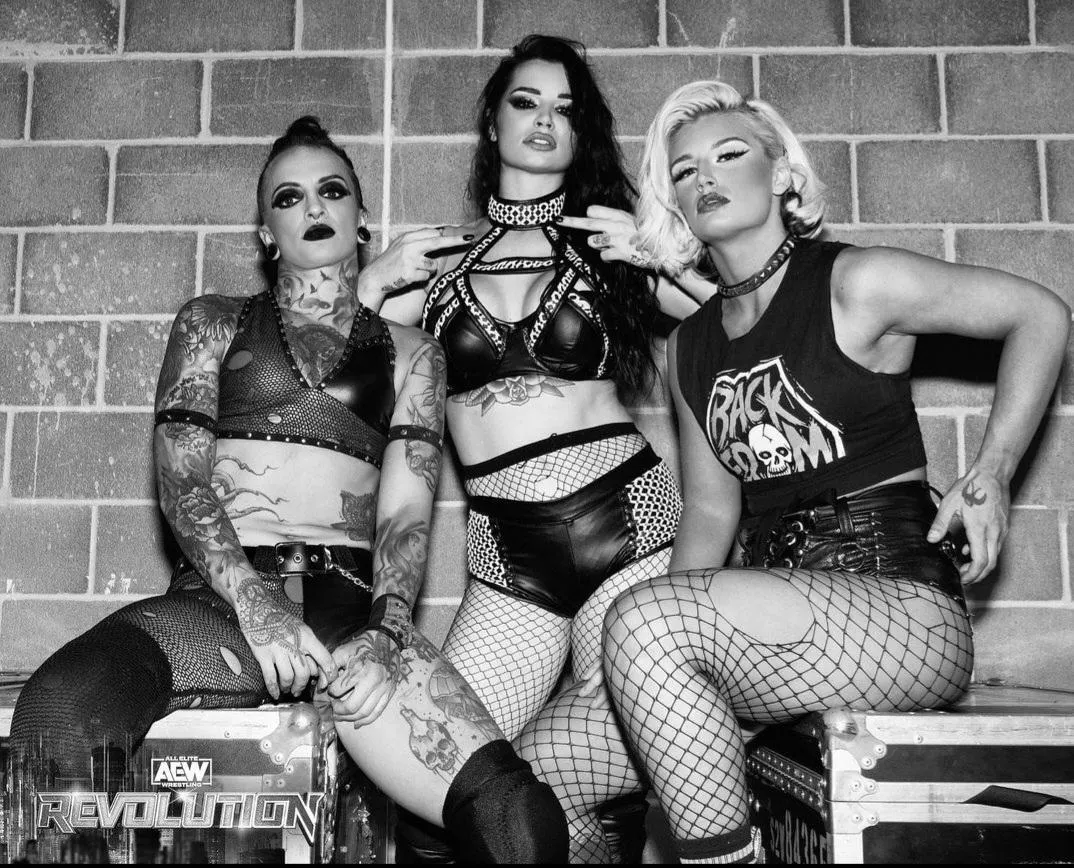 Ruby Soho, Saraya, and Toni Storm