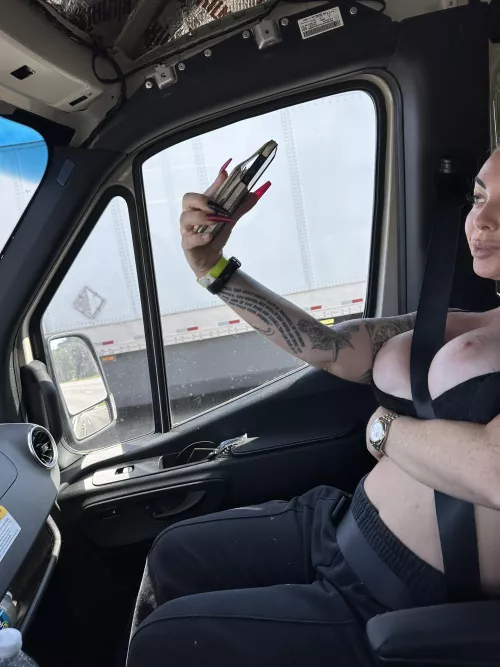 Showing them to the truckers