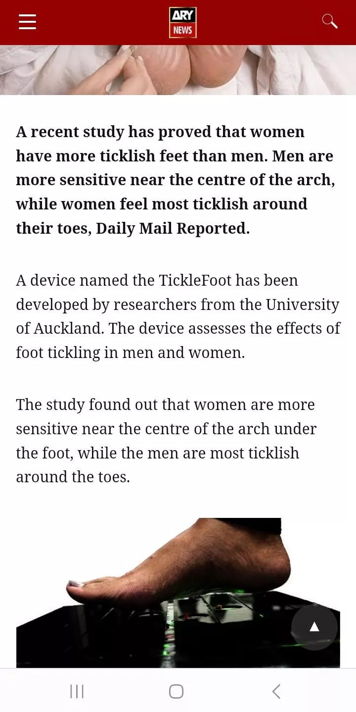 Tickling science has reached new heights