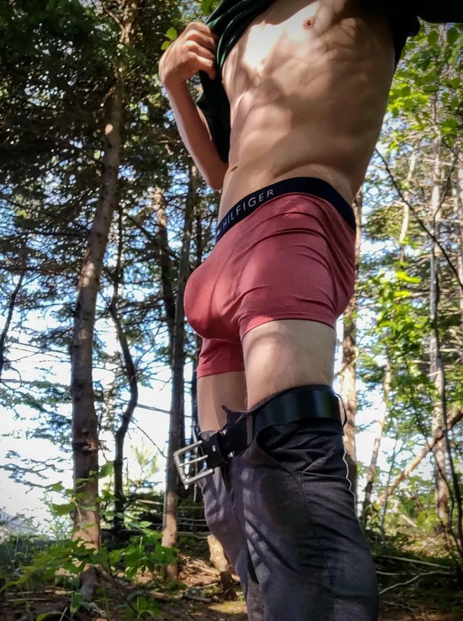 Would you stop and say hello if you saw me in the trail like this? 😏🍆🌲☀️