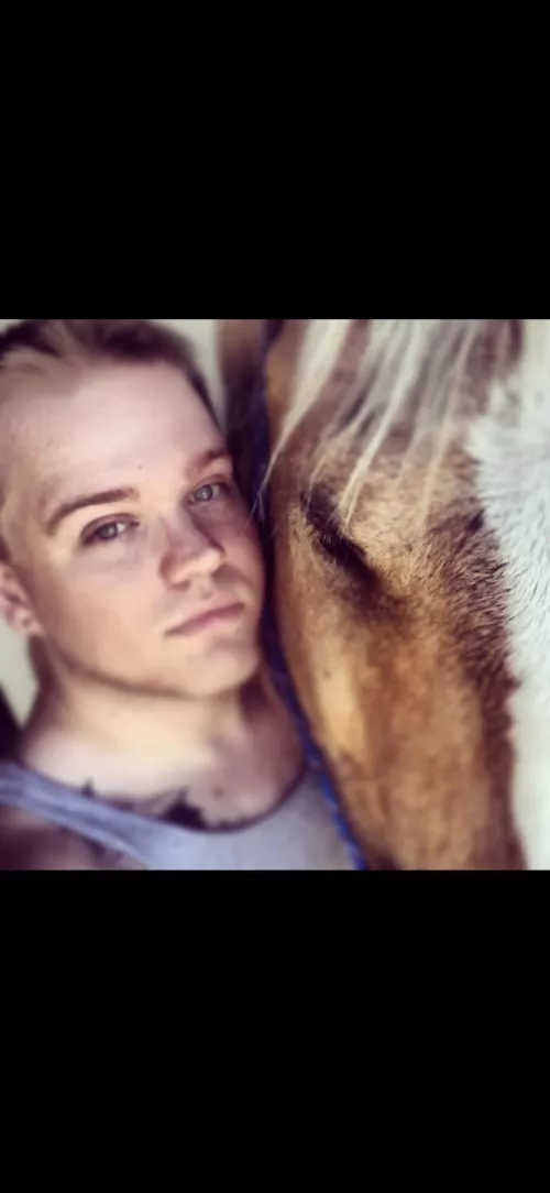 13 years with my trusty steed. he knows how to give a good hug when one is needed.