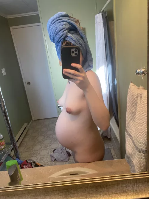 After a shower and bath