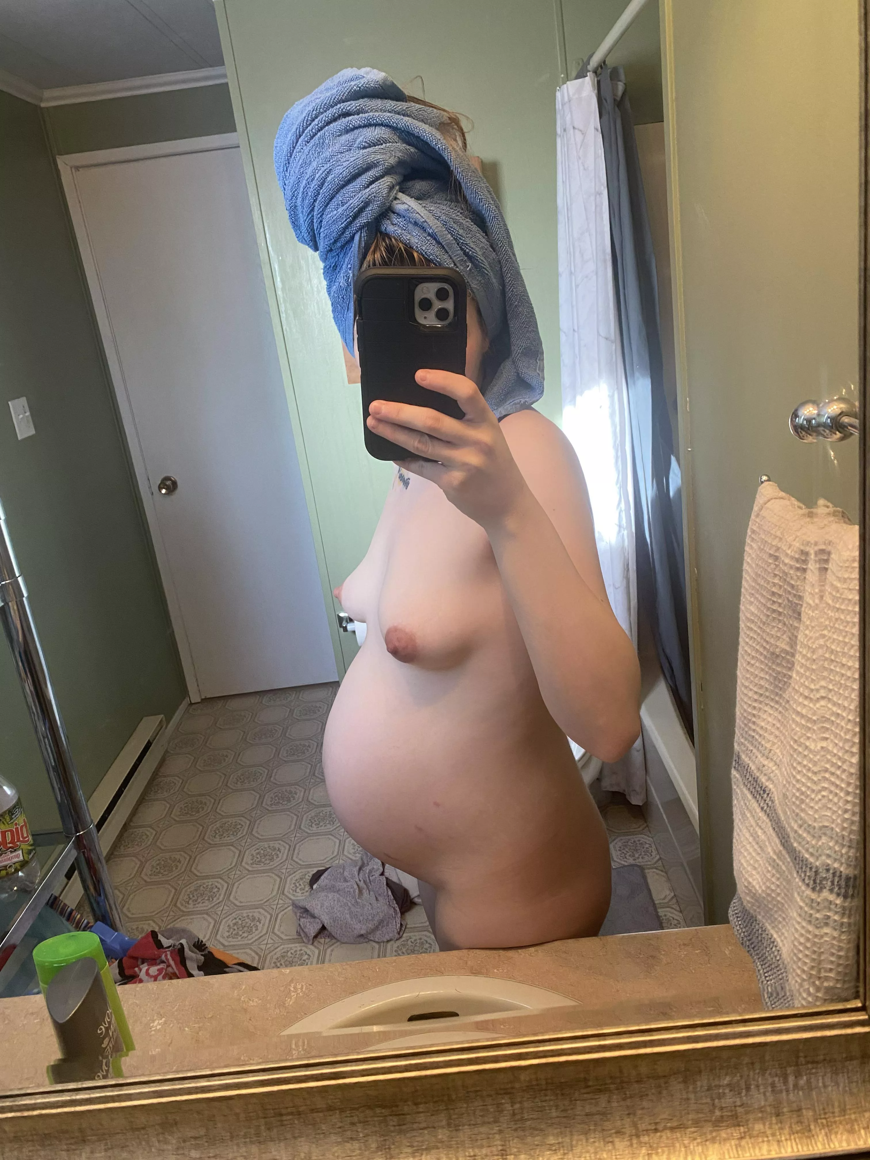 After a shower and bath