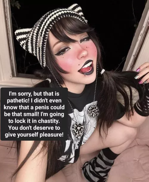 Belle Delphine locks your tiny dick up!