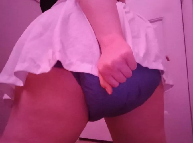 Can I pleeeease wear a longer skirt? I don't think this one covers much 😳