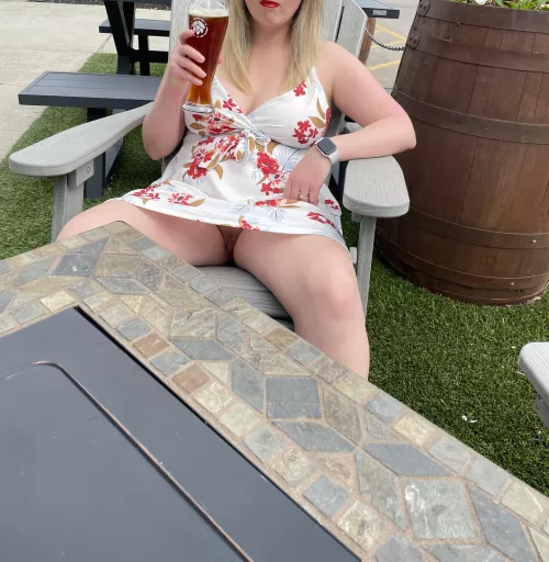 Casually sitting at the brewery and enjoying my beer 😉