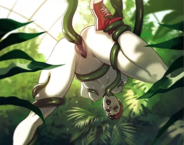 Harley caught in Poison Ivy’s plants (rhabarberei)