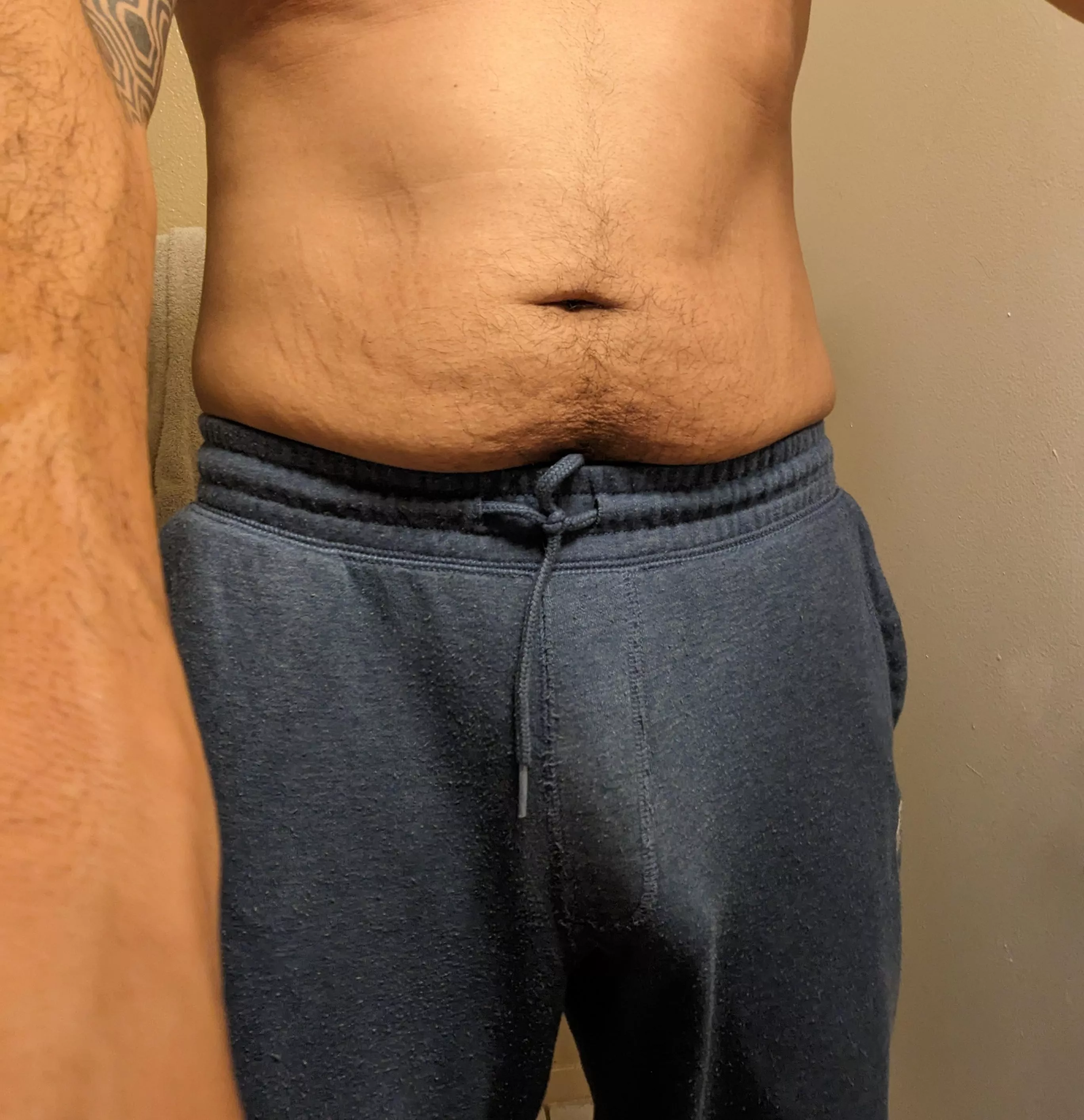 I love these blue sweatpants