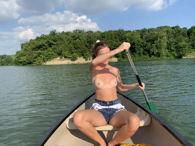 I’ll paddle if you lick my tits