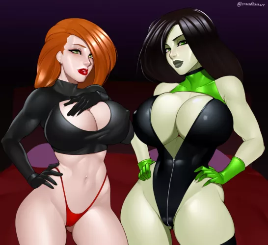Kim Possible & Shego(crocodilchik)[Kim Possible]