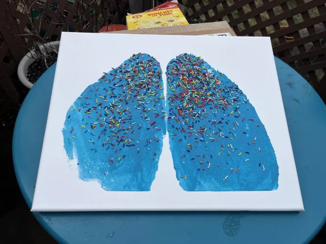 Made my boyfriend a print of my ass covered in sprinkles for his birthday… he loved it