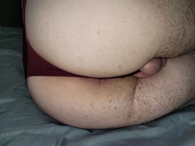 My thong just disappears between my cheeks