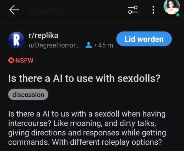 Question, which AI to use with sexdolls?