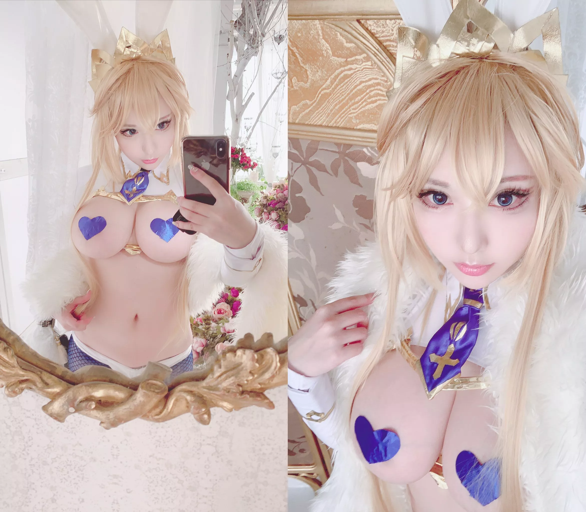 reverse bunny suit Artoria Pendragon (Ruler) cosplay by Saku