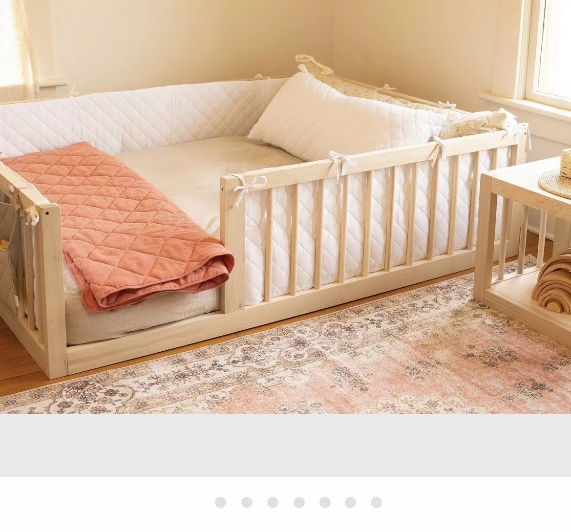 So idk if anyone has seen theses bed frames but they are much cheaper them a ABDL crib 👀 they are a called Montessori floor beds!