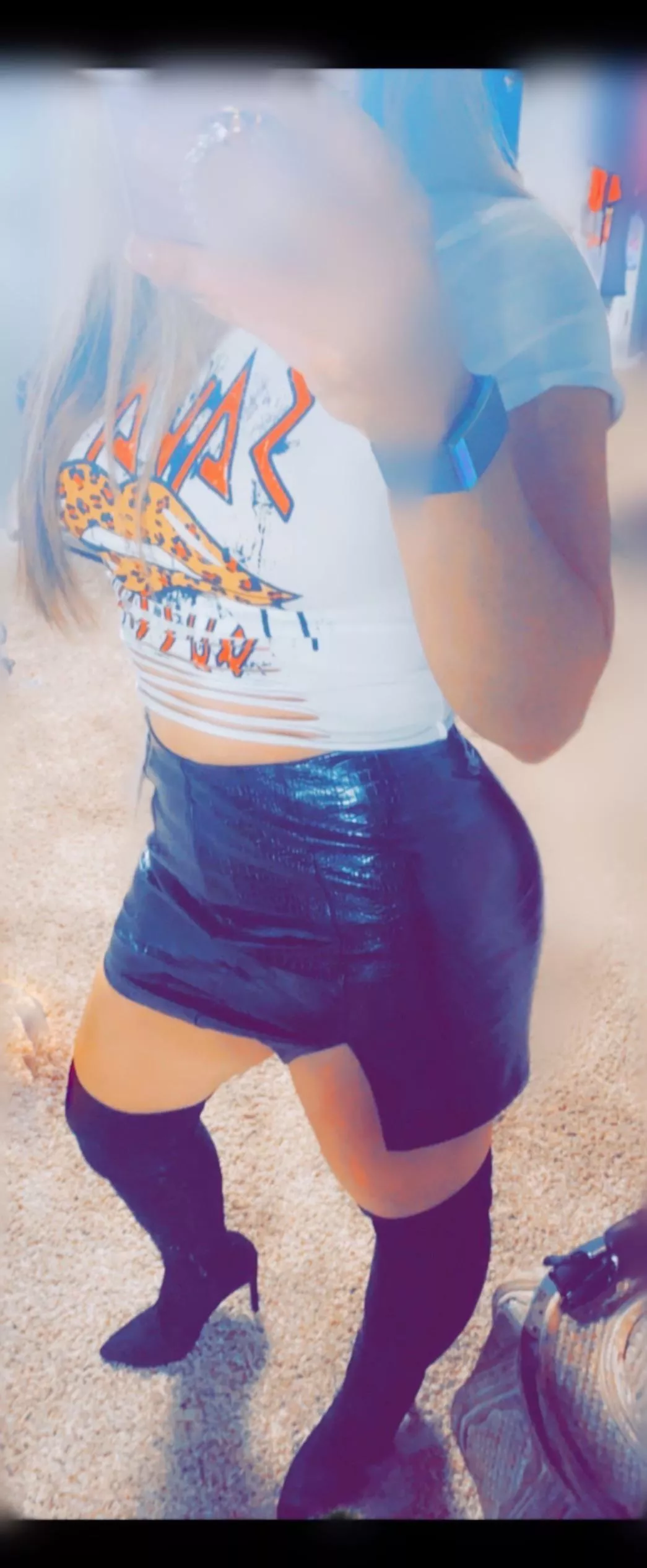 Thigh high boots and Mini skirts