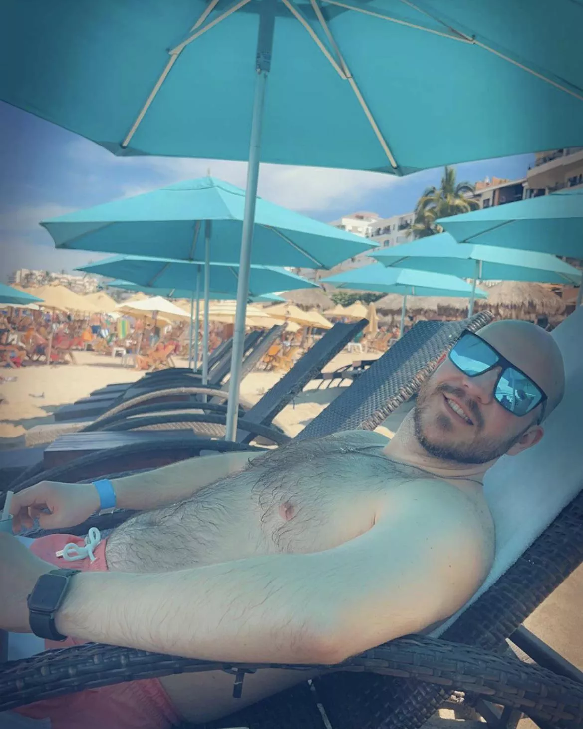 Woke up in the middle of the night and can’t get back to sleep, so here’s a photo of me relaxing on a beach for some good vibes.