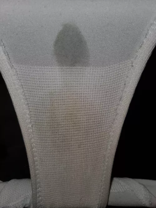 a nice wet spot on my white panties