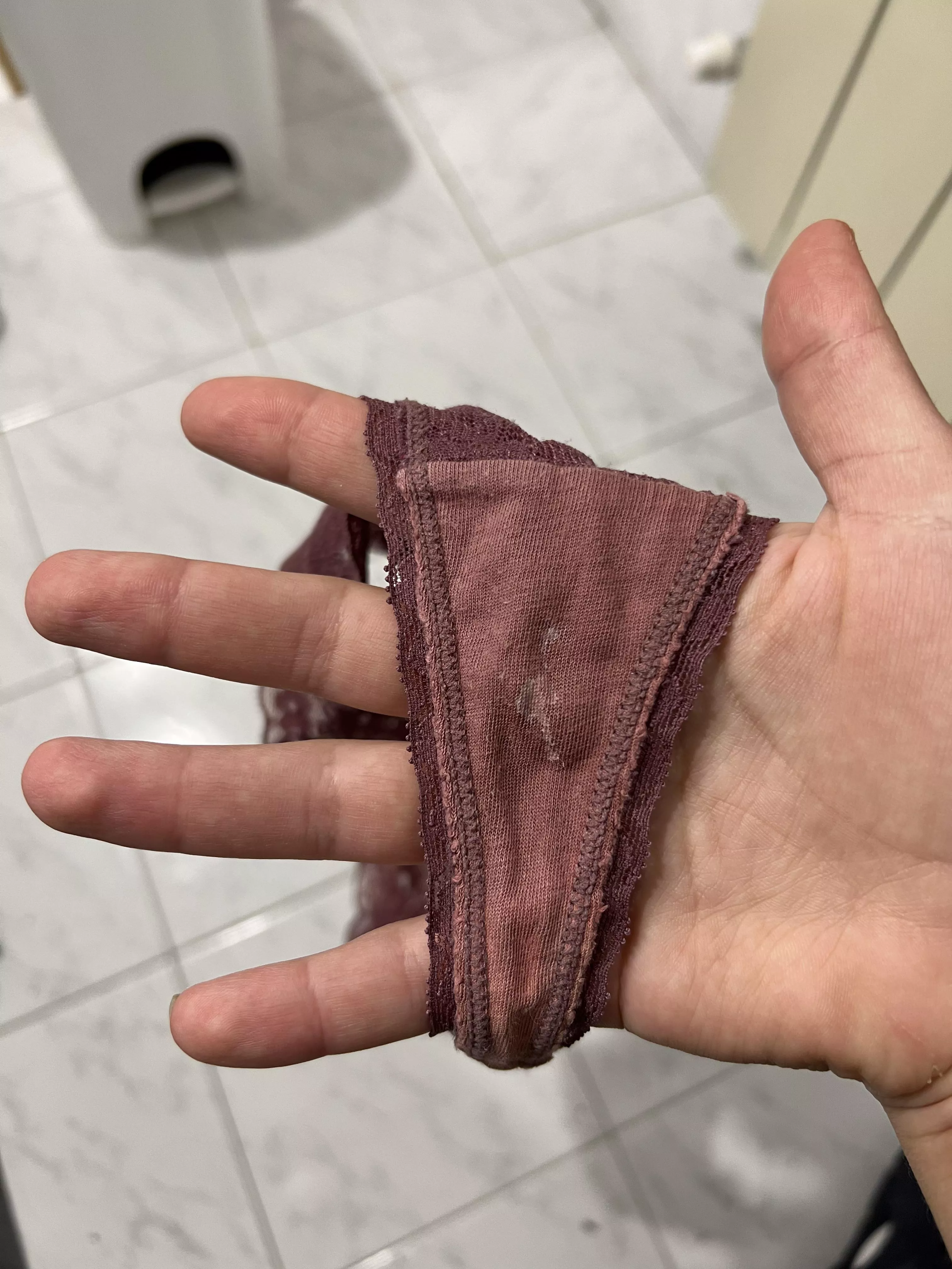 After an hour I put on my panties…are you curios to see them after a day? It’s my first post here