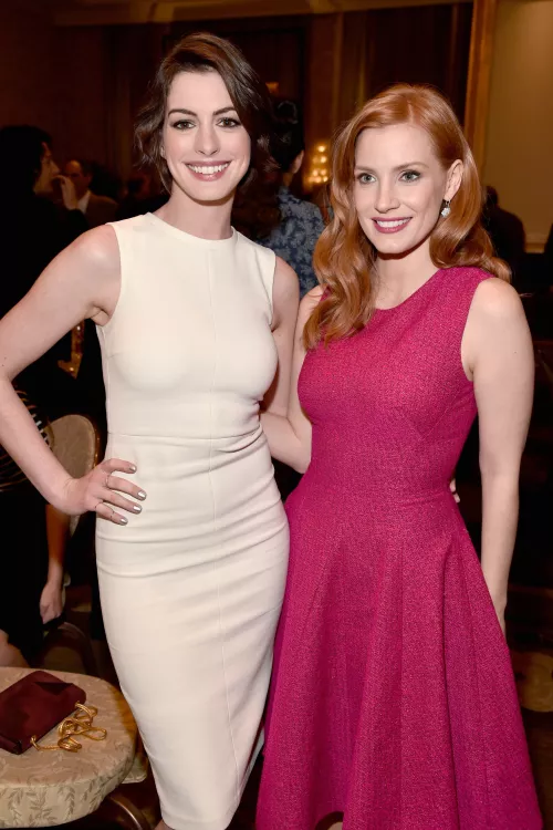Anne Hathaway and Jessica Chastain