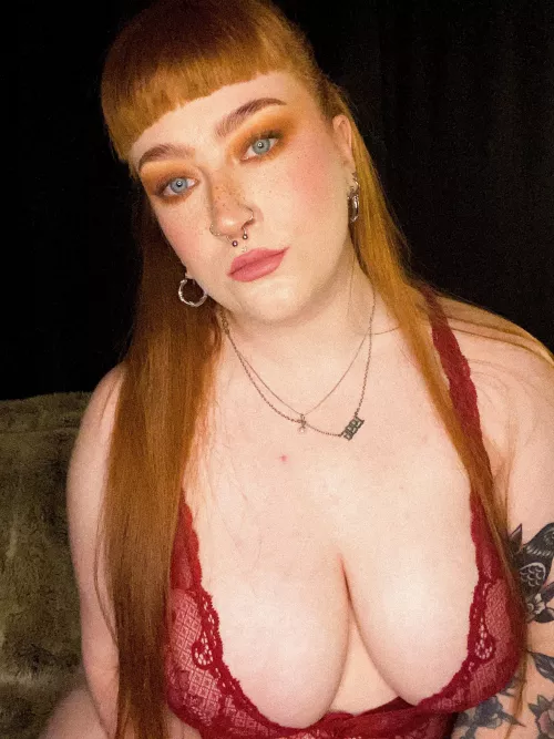 Ginger hair with icy blue eyes is the ultimate combo