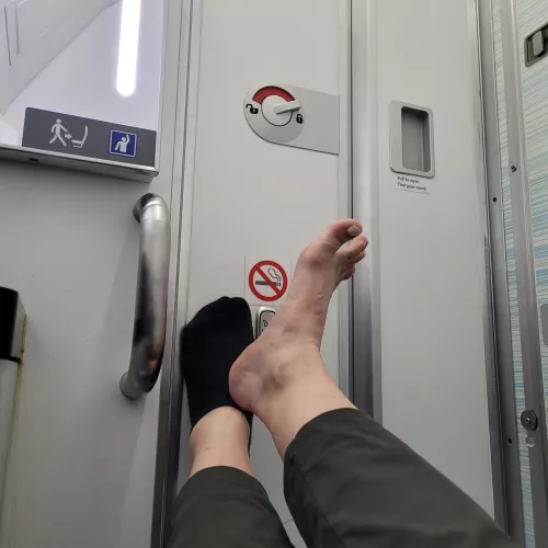 How about the mile high experience with my feet...meet me in the airplane bathroom