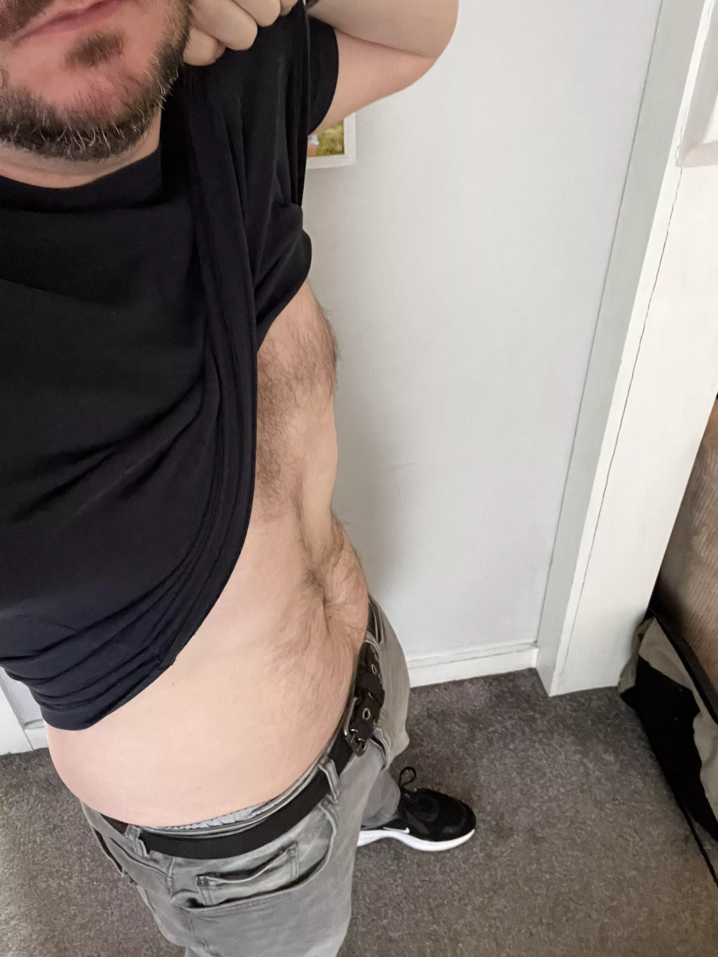 Married [45] teacher from Ireland getting ready to leave for work 😅. Please ignore the cock bulge🙈