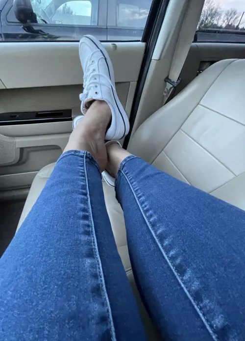 No socks today ☺️ who wants to lick them clean? (OC)