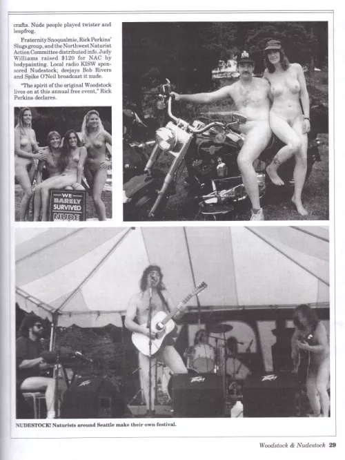 Nudestock festival in Seattle (Nude & Natural magazine, spring 1994)