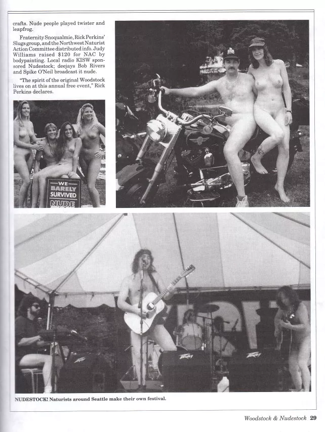 Nudestock festival in Seattle (Nude & Natural magazine, spring 1994)