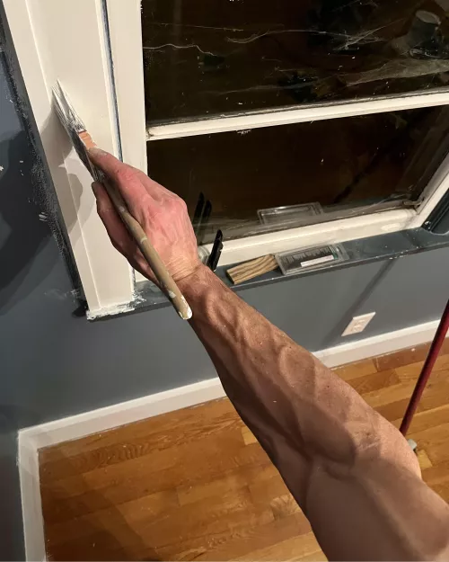 Painting all day has worn me out.