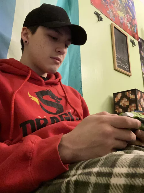 Rare image of a Gameboy Advance being played